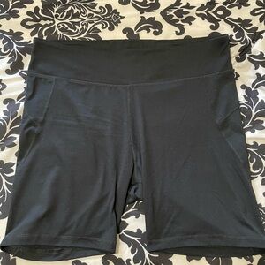 Ivory Ella Black Bike Shorts with Elastic Waistband